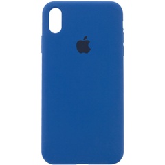 Чехол Silicone Case Full Protective (AA) для Apple iPhone X (5.8") / XS (5.8") Синий / Navy Blue
