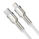 Дата кабель Baseus Cafule Series Metal Type-C to Lightning PD 20W (1m) (CATLJK-A), Білий
