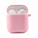 Силіконовий футляр з мікрофіброю для навушників Airpods 1/2, Рожевий / Pink