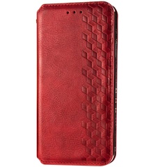 Шкіряний чохол книжка GETMAN Cubic (PU) для Samsung Galaxy A21s, Червоний