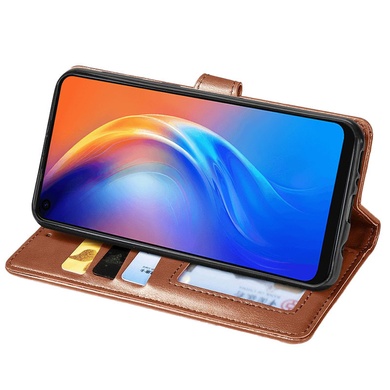 Кожаный чехол книжка GETMAN Gallant (PU) для Samsung Galaxy A25 5G Коричневый