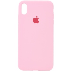 Чехол Silicone Case Full Protective (AA) для Apple iPhone XR (6.1") Розовый / Light pink