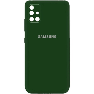Чехол Silicone Cover My Color Full Camera (A) для Samsung Galaxy A51 Зеленый / Dark green