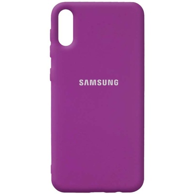 Чохол Silicone Cover Full Protective (AA) для Samsung Galaxy A02, Фіолетовий / Grape