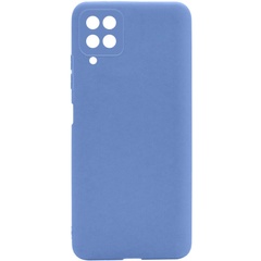 Силиконовый чехол Candy Full Camera для Samsung Galaxy A12 / M12 Голубой / Mist blue