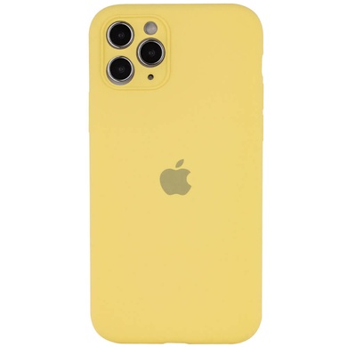Чехол Silicone Case Full Camera Protective (AA) для Apple iPhone 12 Pro (6.1") Желтый / Mellow Yellow