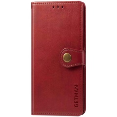 Кожаный чехол книжка GETMAN Gallant (PU) для Motorola Moto G24 / G04 Красный