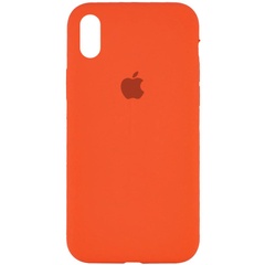 Чохол Silicone Case Full Protective (AA) для Apple iPhone X (5.8 ") / XS (5.8"), Оранжевый / Kumquat