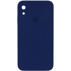 Чехол Silicone Case Square Full Camera Protective (AA) для Apple iPhone XR (6.1") Голубой / Lilac Blue