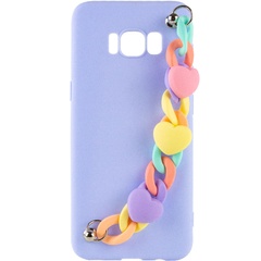 Чохол Chained Heart c підвісним ланцюжком для Samsung G950 Galaxy S8, Lilac Blue