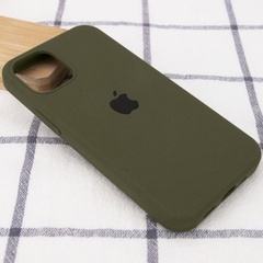 Чохол Silicone Case Full Protective (AA) для Apple iPhone 15 Pro (6.1"), Зеленый / Dark Olive