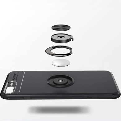 Пластикова накладка GKK LikGus 360 градусів (opp) для Apple iPhone 7 plus / 8 plus (5.5"), Чорний / Синій