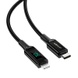 Дата кабель Acefast MFI C6-01 USB-C to Lightning zinc alloy digital display braided (1.2m) Black