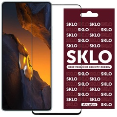 Захисне скло SKLO 3D (Full Glue) для Xiaomi Poco X5 Pro 5G / Note 12 Pro 5G /12 Pro+ 5G, Чорний
