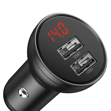 АЗП Baseus Digital Display Dual USB 4.8A Car Charger 24W (CCBX)
