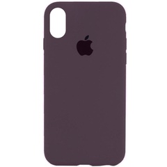 Чохол Silicone Case Full Protective (AA) для Apple iPhone X (5.8 ") / XS (5.8"), Фиолетовый / Elderberry