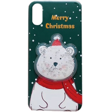 TPU чехол Merry Christmas с жидкостью для Apple iPhone XR (6.1")