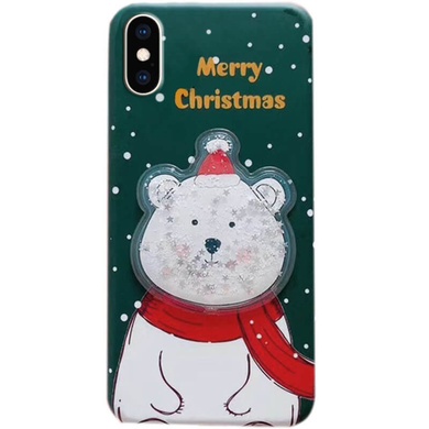 TPU чехол Merry Christmas с жидкостью для Apple iPhone X / XS (5.8")