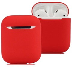 Силіконовий футляр для навушників Airpods Ultra Slim, Червоний / Red