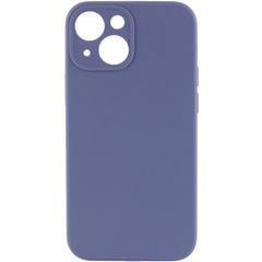 Чехол Silicone Case Full Camera Protective (AA) NO LOGO для Apple iPhone 15 Plus (6.7") Серый / Lavender Gray