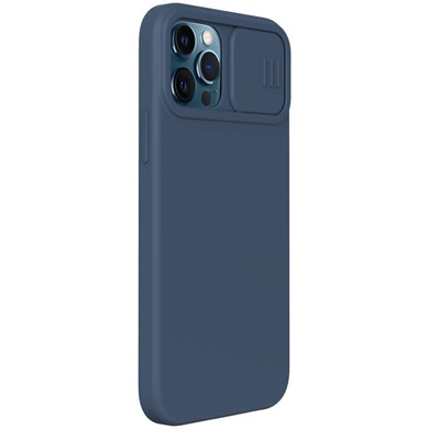 Силиконовая накладка Nillkin Camshield Silky Magnetic для Apple iPhone 12 Pro / 12 (6.1") Синий