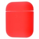 Силиконовый футляр для наушников Airpods 1/2 Ultra Slim Красный / Red
