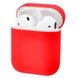 Силиконовый футляр для наушников Airpods 1/2 Ultra Slim Красный / Red
