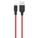 Дата кабель Hoco X21 Plus Silicone Lightning Cable (1m), Black / Red