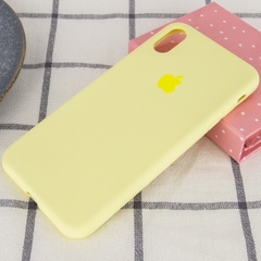 Чохол Silicone Case Full Protective (AA) для Apple iPhone X (5.8 ") / XS (5.8"), Жовтий / Mellow Yellow
