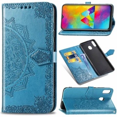 Кожаный чехол (книжка) Art Case с визитницей для Samsung Galaxy A20 / A30 Синий