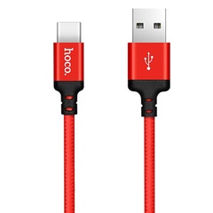 Дата кабель Hoco X14 Times Speed USB to Type-C (1m), Черный / Красный