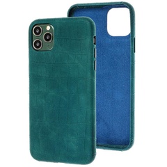 Шкіряний чохол Croco Leather для Apple iPhone 11 Pro Max (6.5"), Green