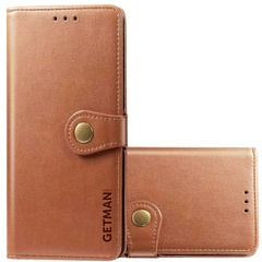 Кожаний чехол книжка GETMAN Gallant (PU) для Samsung Galaxy A71, Коричневий