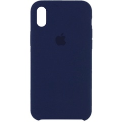 Чехол Silicone Case (AA) для Apple iPhone X (5.8") / XS (5.8") Синий / Deep navy