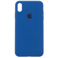 Чохол Silicone Case Full Protective (AA) для Apple iPhone X (5.8 ") / XS (5.8"), Синій / Navy Blue