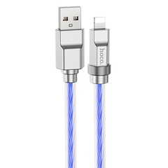 Дата кабель Hoco U113 Solid 2.4A USB to Lightning (1m), Blue