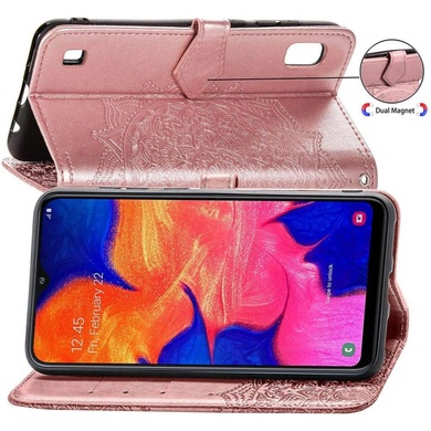 Шкіряний чохол (книжка) Art Case з візитницею для Samsung Galaxy A10 (A105F), Рожевий