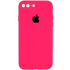 Чохол Silicone Case Square Full Camera Protective (AA) для Apple iPhone 7 plus / 8 plus (5.5 "), Рожевий / Barbie pink