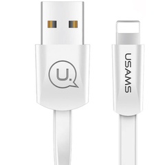 Дата кабель USAMS US-SJ199 USB to Lightning 2A (1.2m), Білий