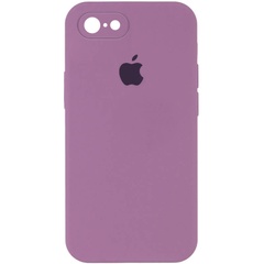 Чехол Silicone Case Square Full Camera Protective (AA) для Apple iPhone 6/6s (4.7") Лиловый / Lilac Pride