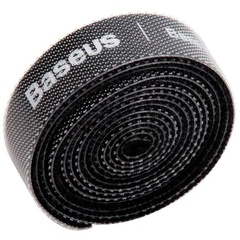 Стрічка липучка Baseus Colourful Circle Velcro strap (3m) (ACMGT-F), Чорний
