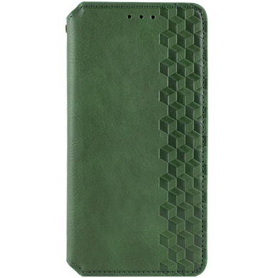 Шкіряний чохол книжка GETMAN Cubic (PU) для Xiaomi Redmi 13C / Poco C65, Зелений