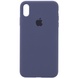 Чехол Silicone Case Full Protective (AA) для Apple iPhone X (5.8") / XS (5.8") Темный Синий / Midnight Blue