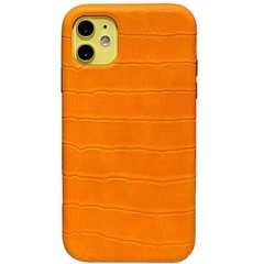 Шкіряний чохол Croco Leather для Apple iPhone 11 (6.1"), Yellow