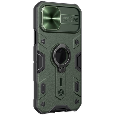 TPU+PC чехол Nillkin CamShield Armor (шторка на камеру) для Apple iPhone 12 Pro Max (6.7") Зеленый