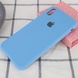Чехол Silicone Case Full Protective (AA) для Apple iPhone X (5.8") / XS (5.8") Голубой / Cornflower