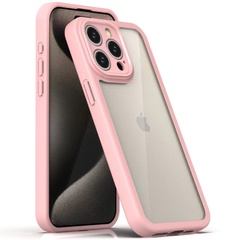 TPU чехол Transparent + Colour 1,5mm для Apple iPhone 12 Pro (6.1") Pink