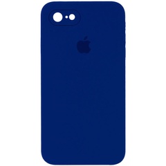 Чехол Silicone Case Square Full Camera Protective (AA) для Apple iPhone 6/6s (4.7") Синий / Deep navy