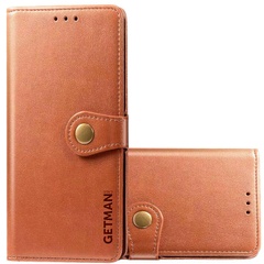 Шкіряний чохол книжка GETMAN Gallant (PU) для Samsung Galaxy A12 / M12, Коричневий