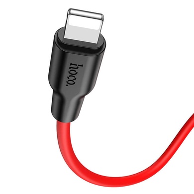 Дата кабель Hoco X21 Plus Silicone Type-C to Lightning (1m) Черный / Красный